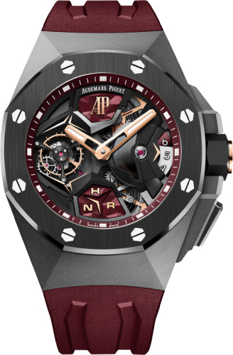 44mm Royal Oak Concept Flying Tourbillon GMT Titanium Ceramic Bezel Burgundy