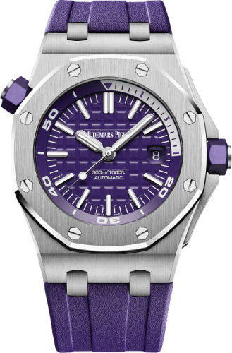 Royal Oak Offshore Diver 42mm Stainless Steel Purple Dial