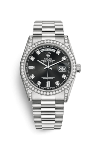 Day-Date 36 White Gold Diamonds / President / Black Diamond