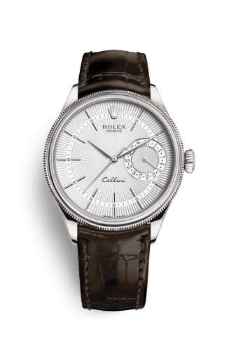 Cellini Date White Gold / Silver / Alligator Brown
