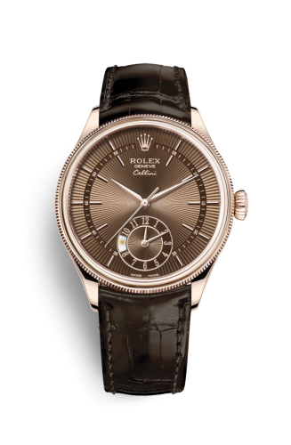 Cellini Dual Time Everose / Brown / Alligator Brown
