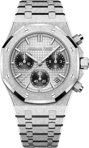 Royal Oak 41mm Chronograph Frosted White Gold Grey Dial