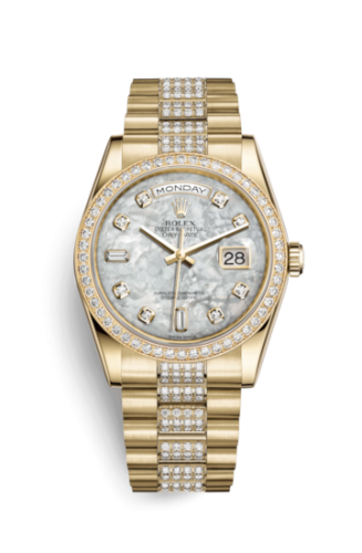 Day-Date 36 Yellow Gold Diamonds / President Diamonds / MOP