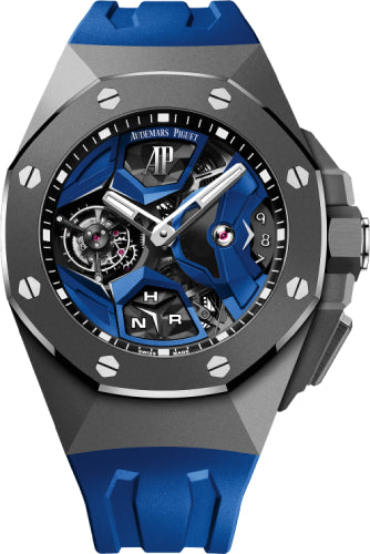Royal Oak Concept Flying Tourbillon 44mm GMT Titanium Ceramic Bezel Blue