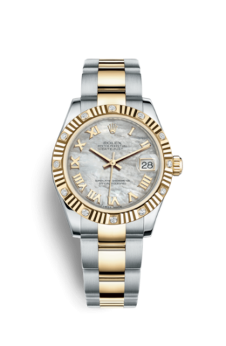 Datejust 31 Rolesor Yellow Fluted Diamond / Oyster / MOP Roman