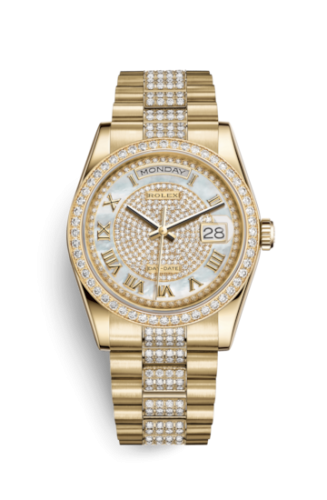 Day-Date 36 Yellow Gold Diamonds / President Diamond / Paved Roman