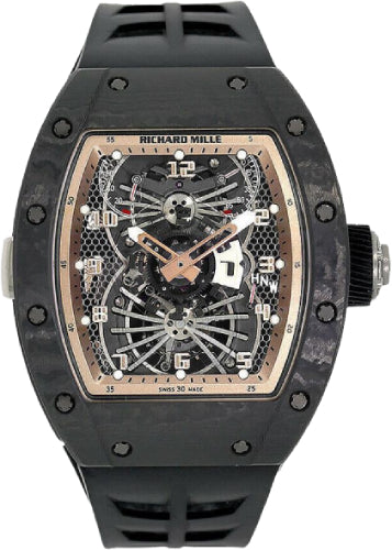 Limited Edition Asia Carbon Dual Time Tourbillon 48mm Openworked Dial