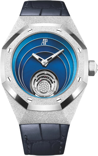 Royal Oak Concept Frosted Gold Flying 38.5mm Tourbillon White Gold Blue