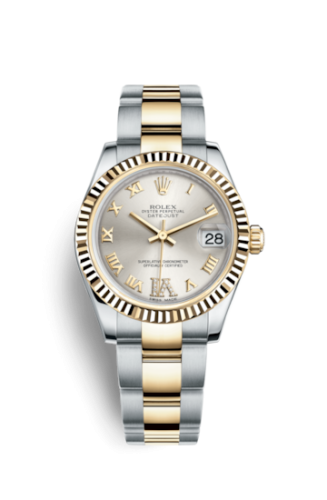 Datejust 31 Rolesor Yellow Fluted / Oyster / Silver Roman