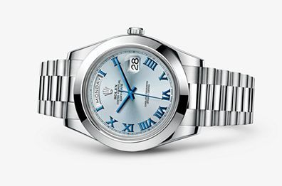 Day-Date II Platinum Ice Blue Roman