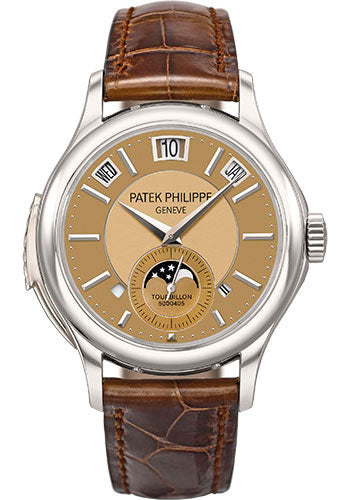 Tourbillon Minute Repeater Perpetual Calendar Platinum Case Bronze Dial