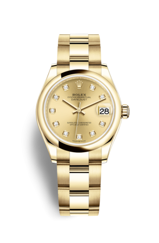 Datejust 31 Yellow Gold / Domed / Champagne – Diamond / Oyster
