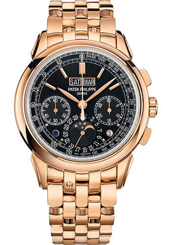 Grand Complications Chronograph Perpetual Calendar Rose Gold Ebony Black Sunburst…