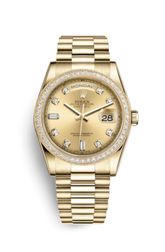 Day-Date 36 Yellow Gold Diamonds / President / Champagne Diamonds