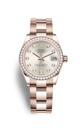 Datejust 31 Rose Gold / Diamond / Silver – Diamond / Oyster