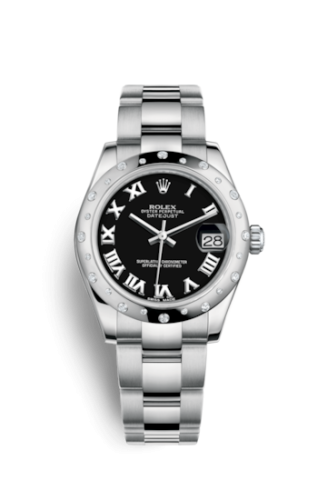 Datejust 31 Stainless Steel Domed Diamond / Oyster / Black – Roman