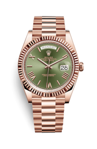 Day-Date 40 Everose / Olive – Roman