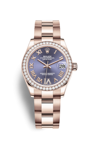 Datejust 31 Rose Gold / Diamond / Aubergine – Roman / Oyster
