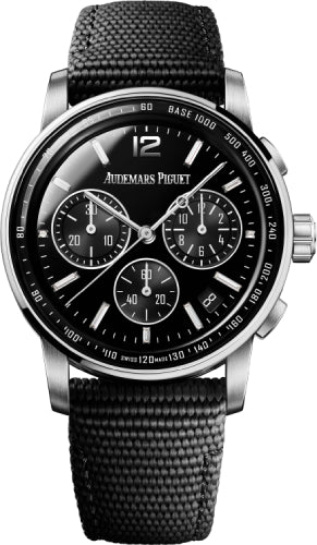 Code 11.59 Chronograph 41mm White Gold Black Onyx Diamond Baguette Dial
