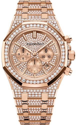 Royal Oak 41mm Chronograph Rose Gold Diamond Pave