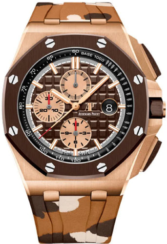 Royal Oak Offshore Selfwinding Chronograph Rose Gold Brown Index Dial & Ceramic…