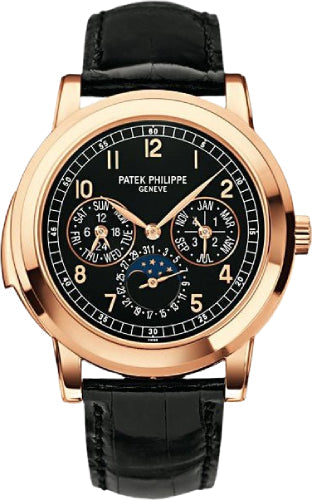 Grand Complications Day-Date Annual Calendar Moon Phase 42mm Black Arabic Rose Gold…