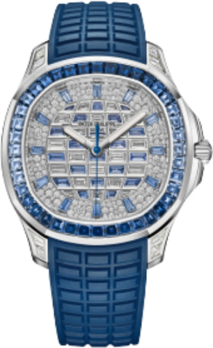Aquanaut Luce Haute Joaillerie White Gold Diamond/Sapphires Pave Dial