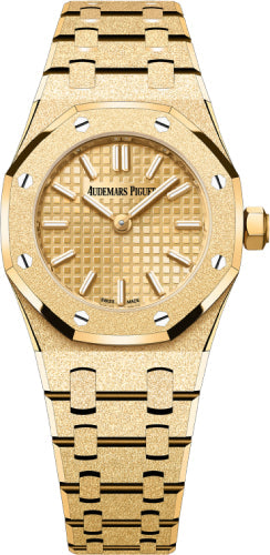 Royal Oak 23mm Mini Frosted Gold Quartz Yellow Gold Dial
