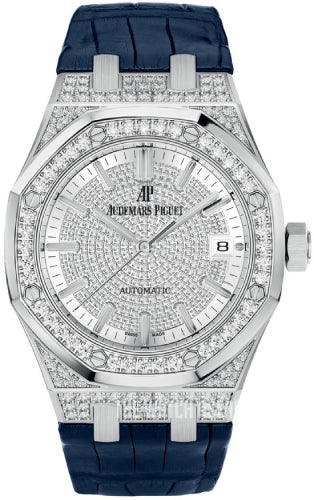 Royal Oak Selfwinding White Gold Diamond Pave Index 37mm Dial
