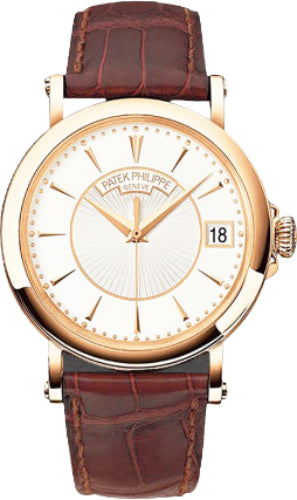 Calatrava Rose Gold Silver Opaline Dial