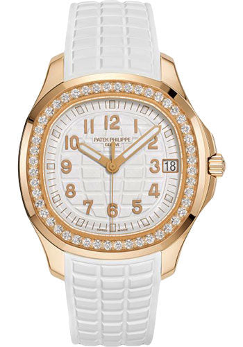 Aquanaut Selfwinding 38.8mm Rose Gold Case Diamond Bezel White Dial
