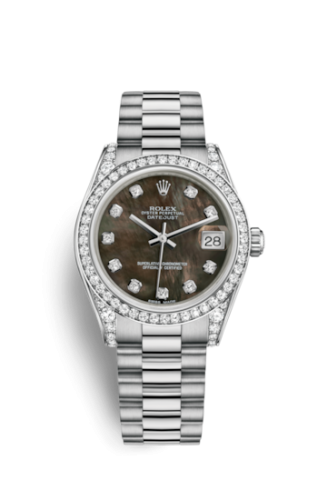 Datejust 31 White Gold Diamond / President / Black MOP