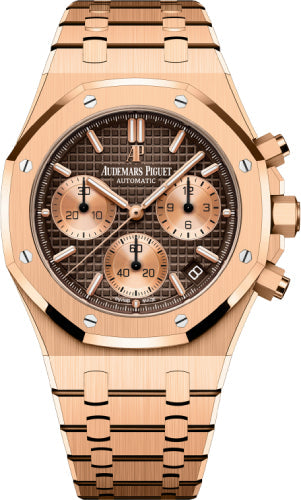 Royal Oak 41mm Selfwinding Chronograph Rose Gold Brown Dial Bracelet