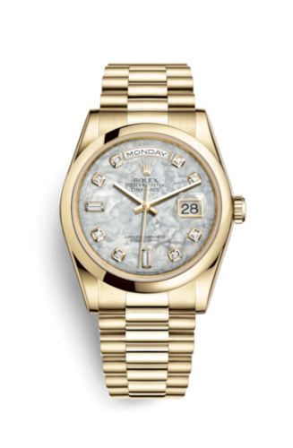 Day-Date 36 Yellow Gold Domed President Mother of Pearl Diamonds