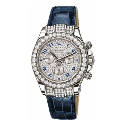 Daytona White Gold Diamond Strap Round