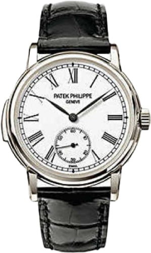 Grand Complications 38mm White Roman Platinum Leather Automatic