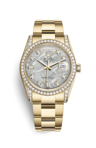 Day-Date 36 Yellow Gold Diamonds / Oyster / Meteorite