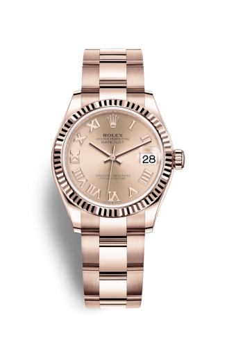 Datejust 31 Rose Gold / Fluted / Rose – Roman / Oyster