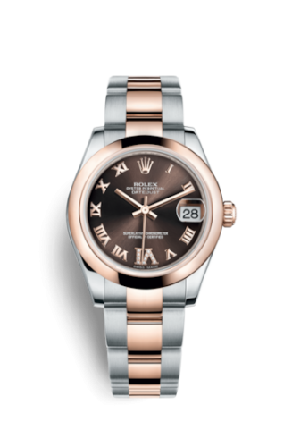 Datejust 31 Rolesor Everose Domed / Oyster / Chocolate Roman