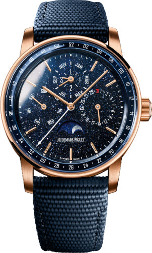 Code 11.59 Perpetual Calendar 41mm Rose Gold Blue Aventurine Dial