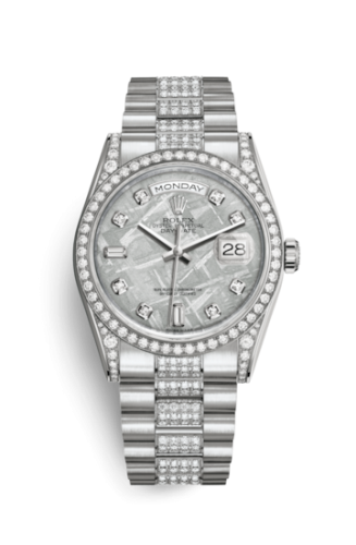 Day-Date 36 White Gold Diamonds / President Diamonds / Meteorite