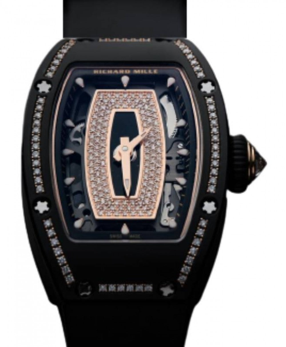Automatic Winding Ceramic Black Lip Diamond Dial RM 07-01 BRAND NEW