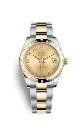 Datejust 31 Rolesor Yellow Domed Diamond / Oyster / Champagne Roman