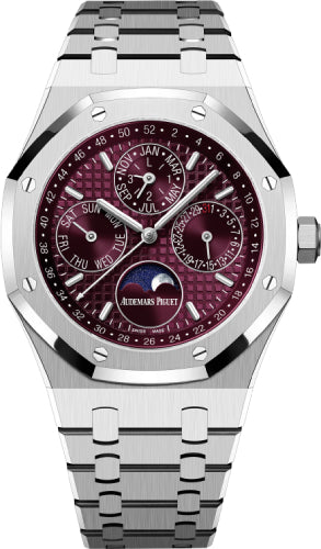 Royal Oak 41mm Perpetual Calendar “Qatar” White Gold Purple-Burgundy Dial