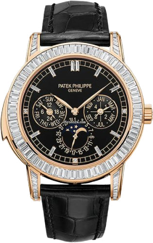 Grand Complications Day-Date Annual Calendar Moon Phase 42mm Black Index Rose Gold…