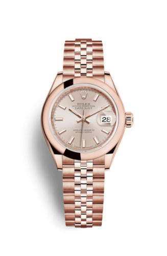 Lady-Datejust 28 Everose Domed / Jubilee / Sundust