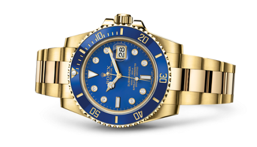 Submariner Date Yellow Gold / Blue-Diamond