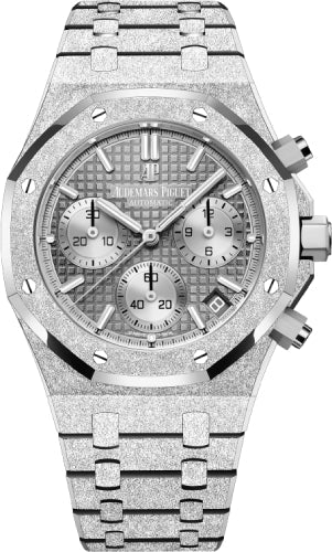 Royal Oak Frosted Gold Selfwinding 41mm Chronograph White Gold Grey