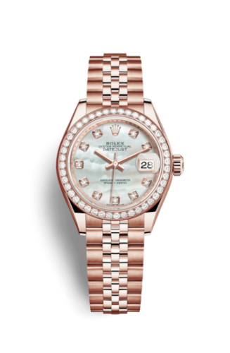 Lady-Datejust 28 Everose Diamond / Jubilee / MOP