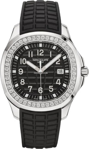 Aquanaut Luce Stainless Steel Black Dial Diamond Bezel